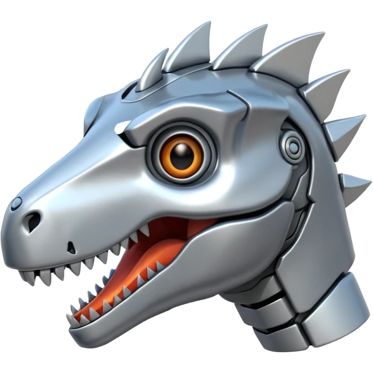 robot dinosaur head emoji