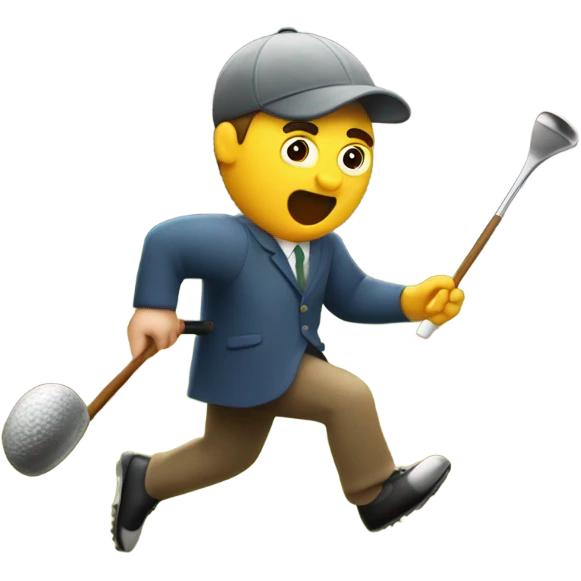 Storting golfer chasing haggis and maple syrup  emoji