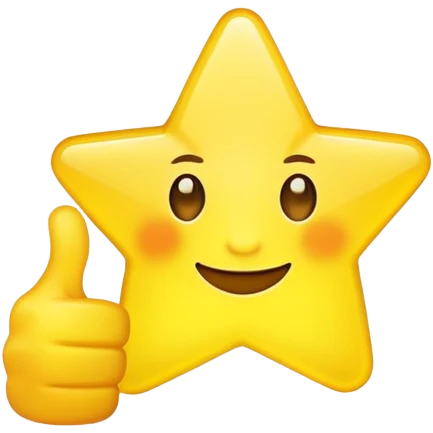 Star doing thumbs up emoji
