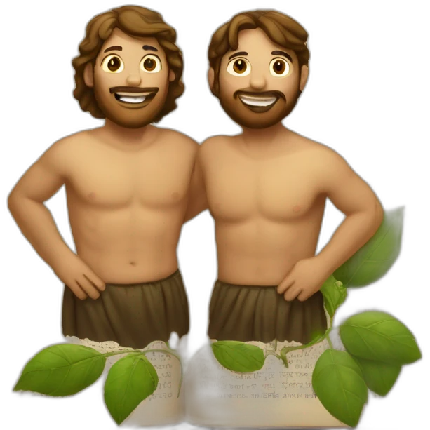 Adam and Eve bible emoji