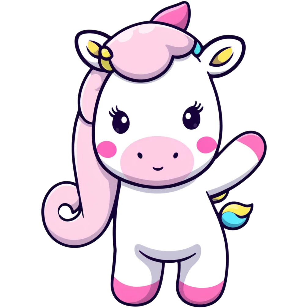 Unicorn with a bonnet emoji