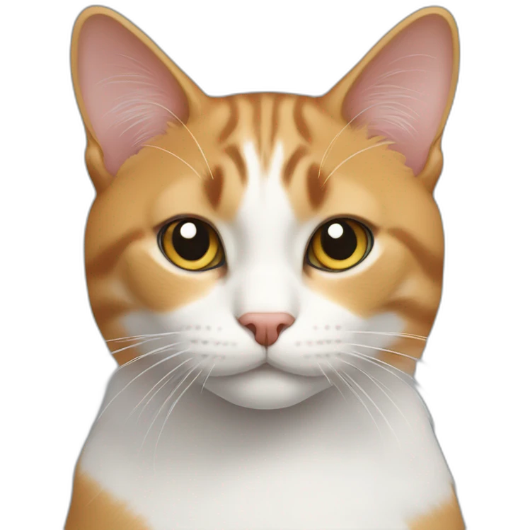 face of a cat tricolor emoji