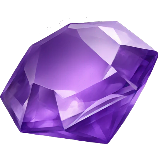 Octagon amethyst gemstone emoji
