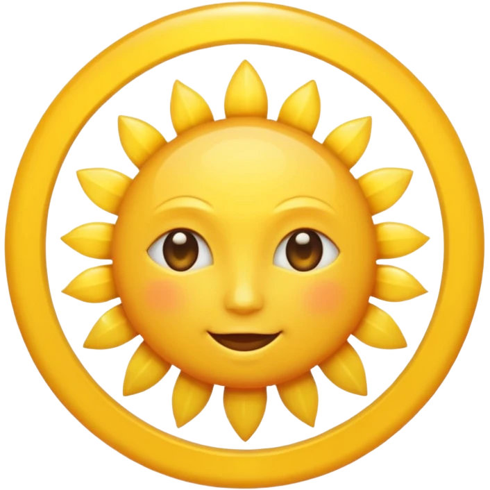classic sun emoji