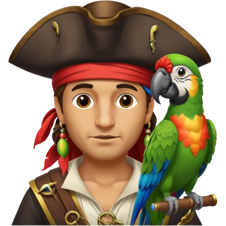 pirate and parrot emoji