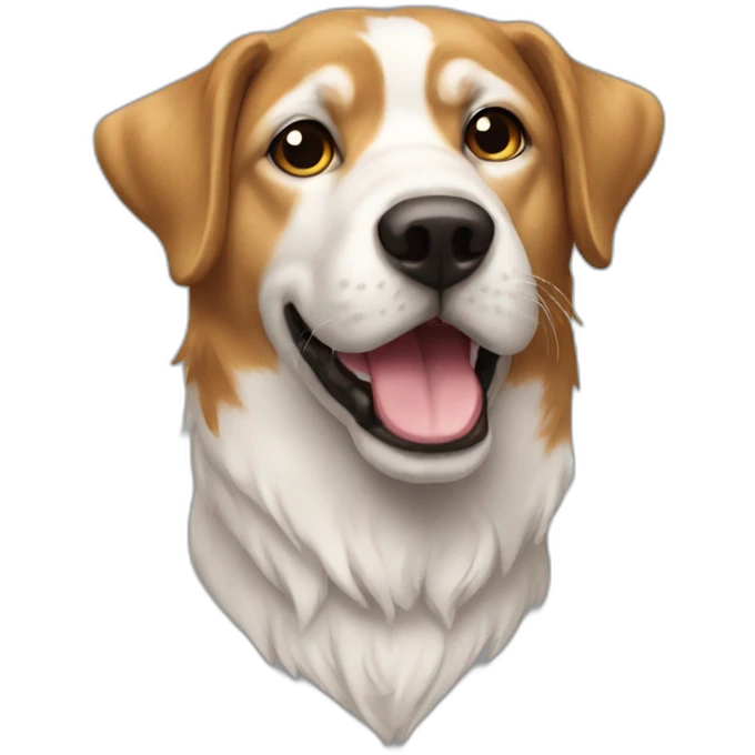 Chat sur chien emoji