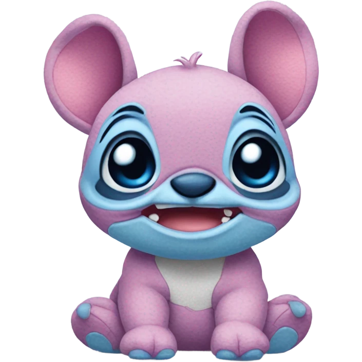 Peluche de stich en niña cute coquette  emoji