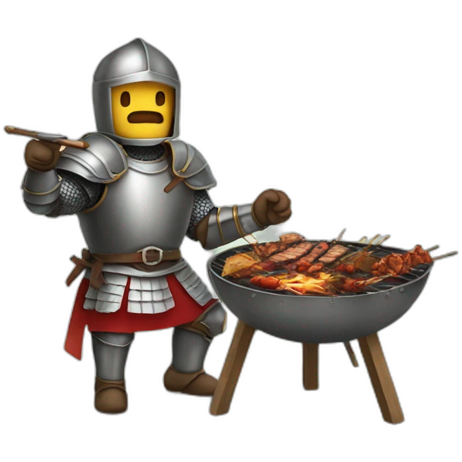 knight eating filipino bbq emoji