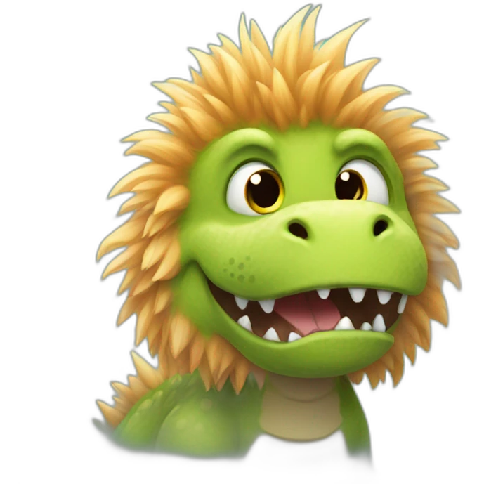 fluffy-dinosaur emoji