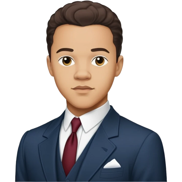 Jacob Anderson as Louis de pointe du lac in a suit from the 40s  emoji