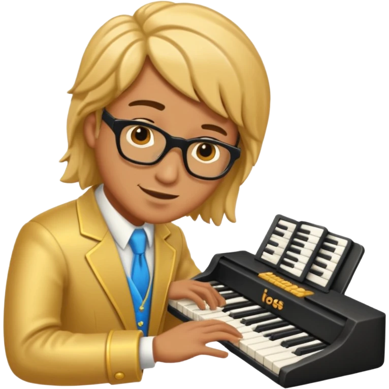 golden musician keyboard emoji