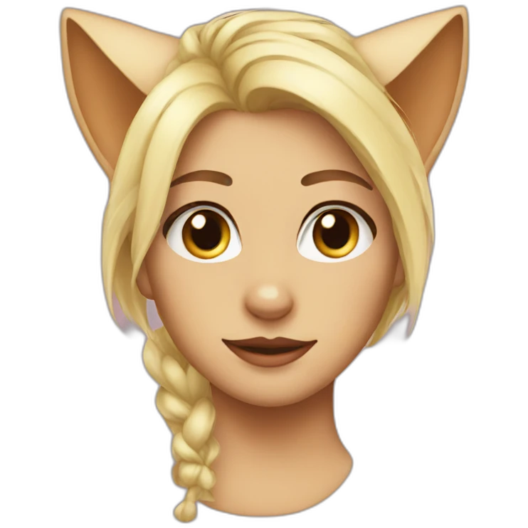 sexy blonde cat ears emoji