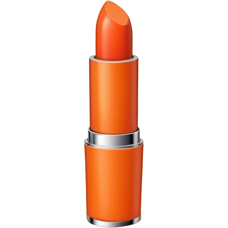Orange-colored tube-shaped cosmetic emoji
