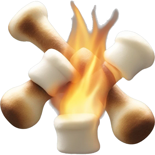 roasted marshmallows on the bone emoji