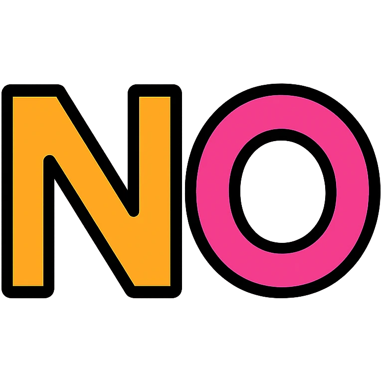 the word NO emoji