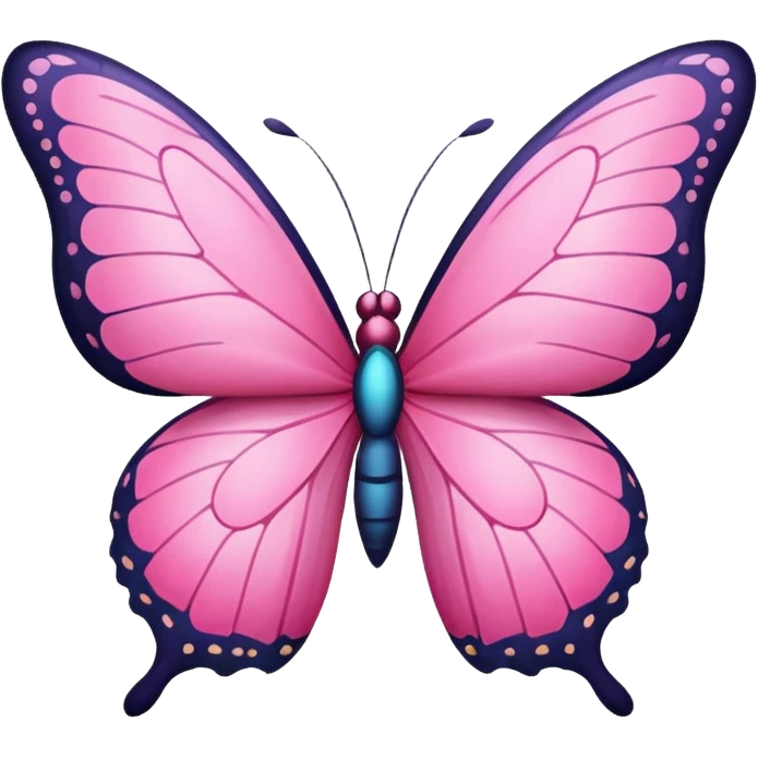 Colorful pink colors flying butterflys emoji