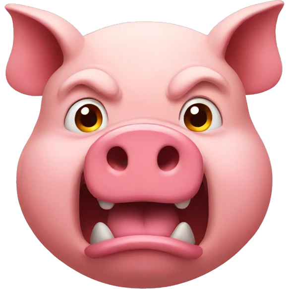 Angry pig emoji