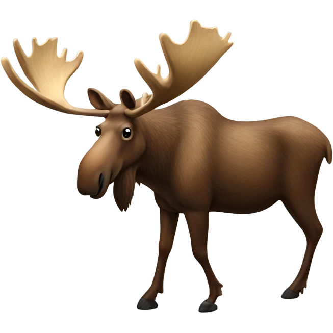 Realistic moose emoji