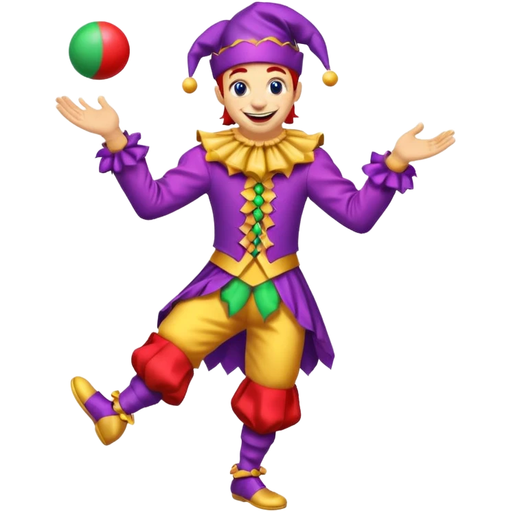 jester (full body) juggling emoji