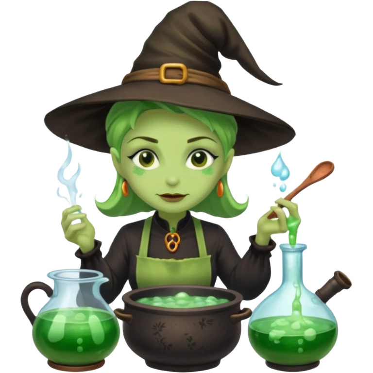 green witch cooking potion emoji