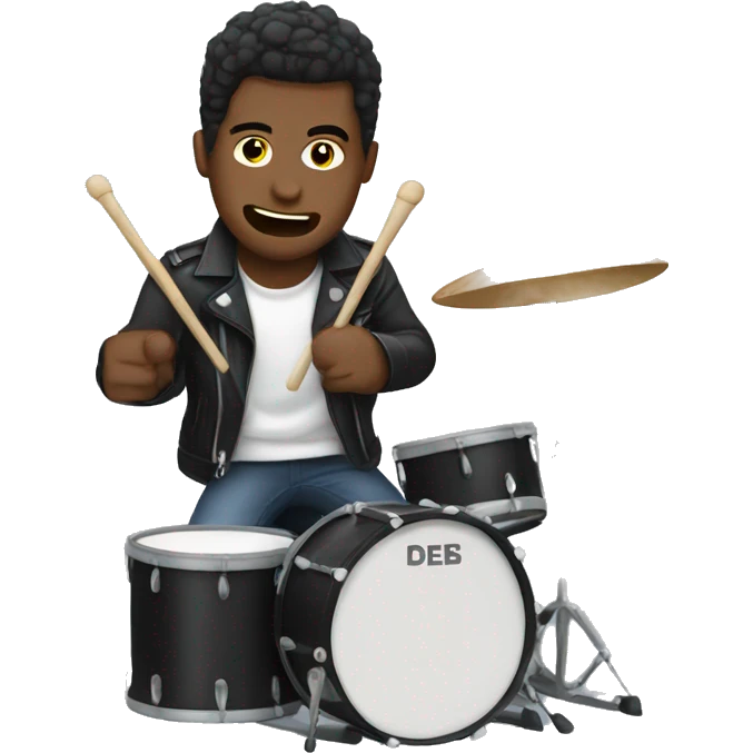 Rock playing drums emoji