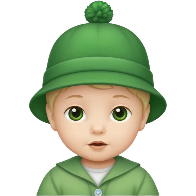 baby with green hat emoji