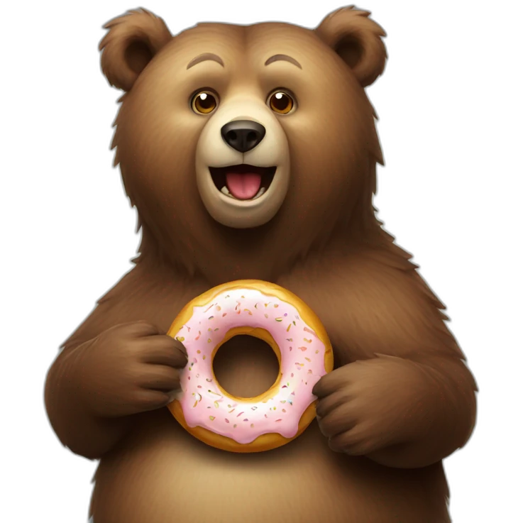 bear eating an donnut emoji