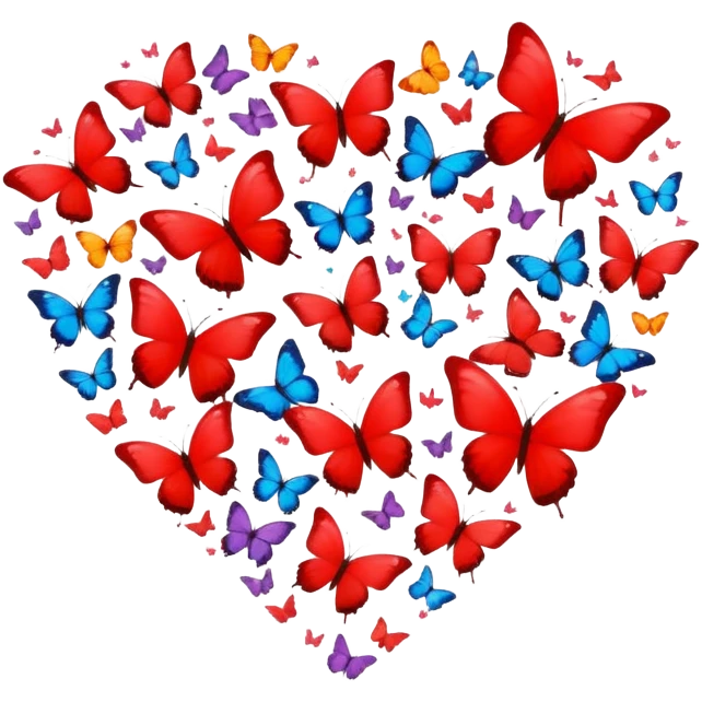 Heart with butterflies around it emoji