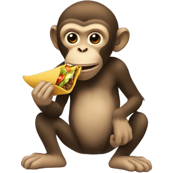 Monkey eating a taco emoji