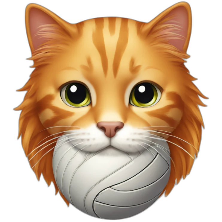 ginger-cat-volleyball-setter emoji