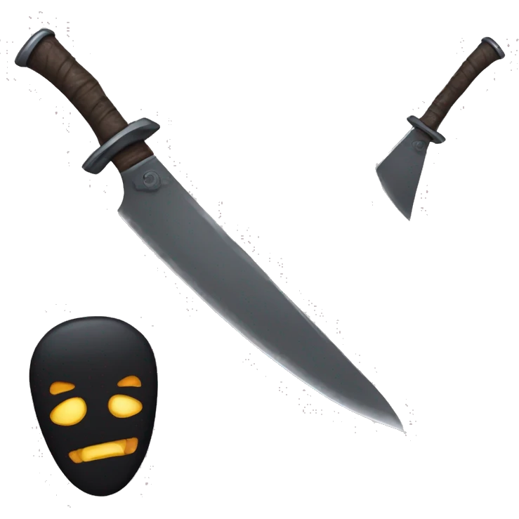 halloween head knife emoji