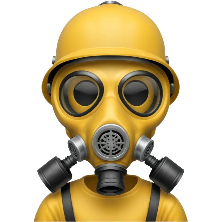 Skeleton wearing a gas mask emoji