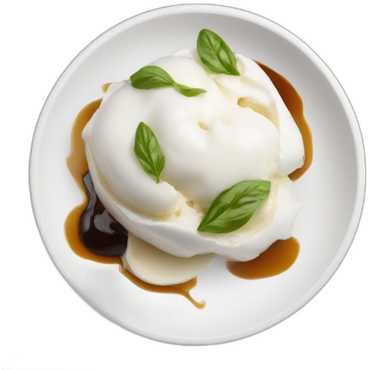 Burrata cheese with balsamic  emoji