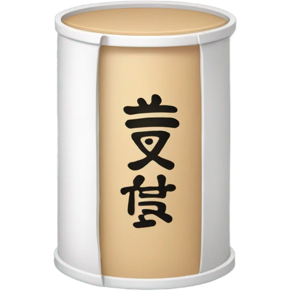 cylindrical container of omikuji emoji