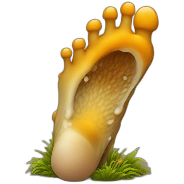 Feet in fungi emoji