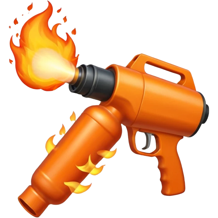 flame thrower shooting big flame emoji