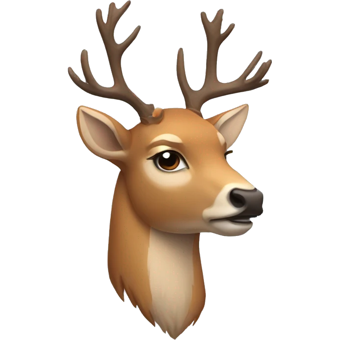 Brokenhearted deer emoji