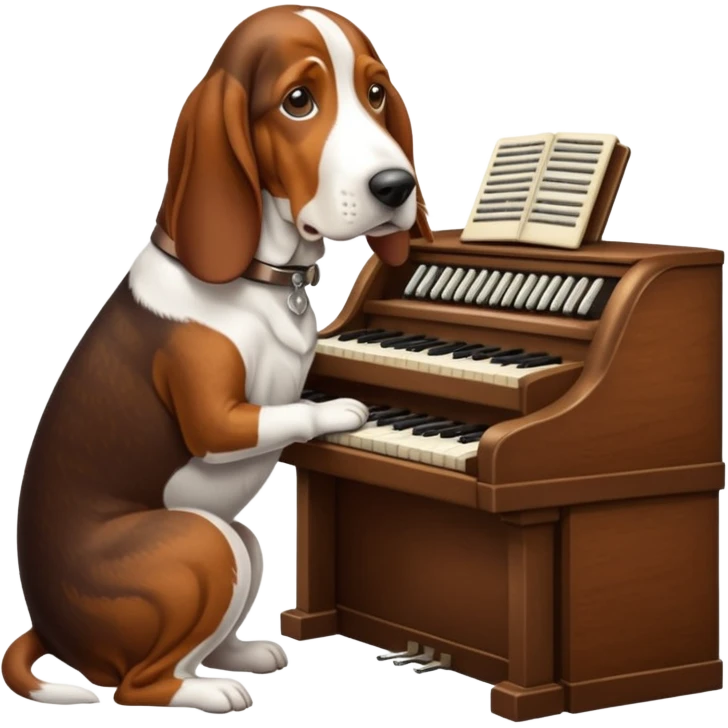 bassethound playing hammond emoji