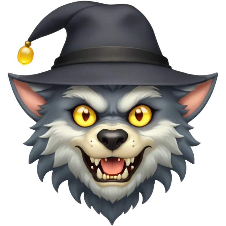 Un hombre lobo tenga gorra emoji