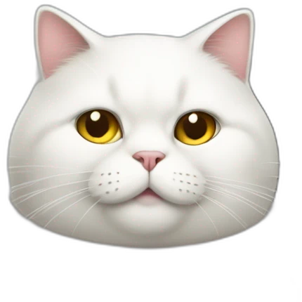 Fat-White-cat-driving-ferrari emoji