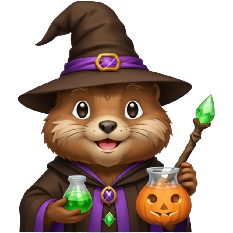 beaver in role witch emoji