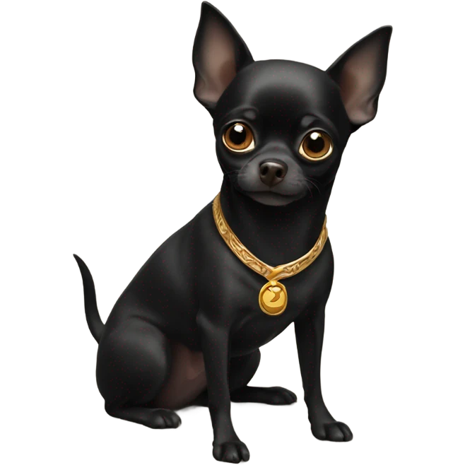 God of a black chihuahua  emoji