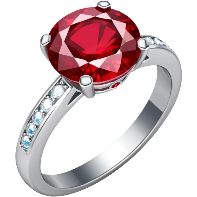 glitter rubi diamond married ring prata emoji