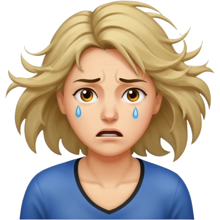 sad lady running emoji