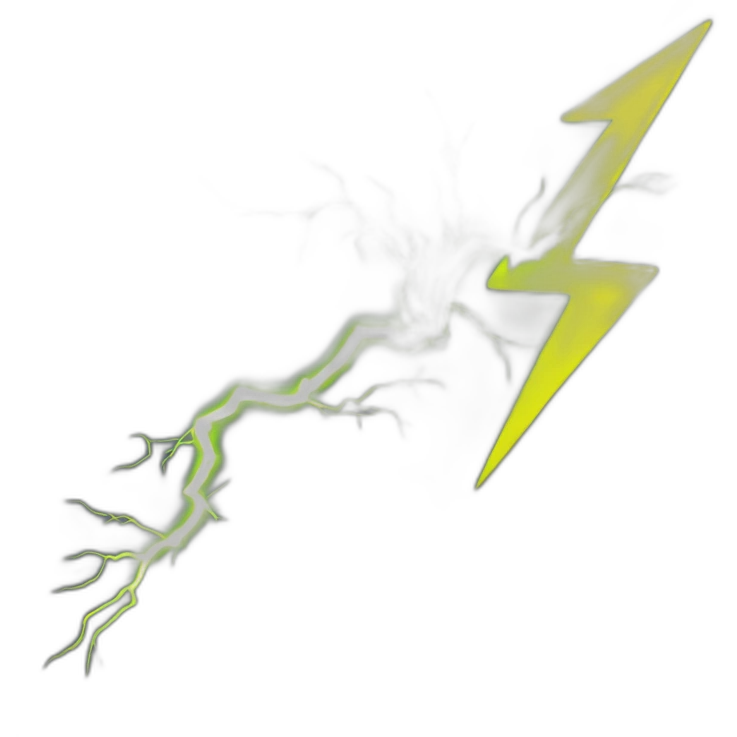 radioactive lightning emoji