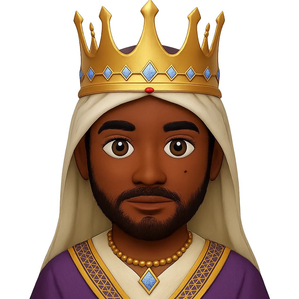 Make the man tanned, add a slight dark beard, and a mole on the left side of his face, with no background. Maintain the original style and details of the image. emoji