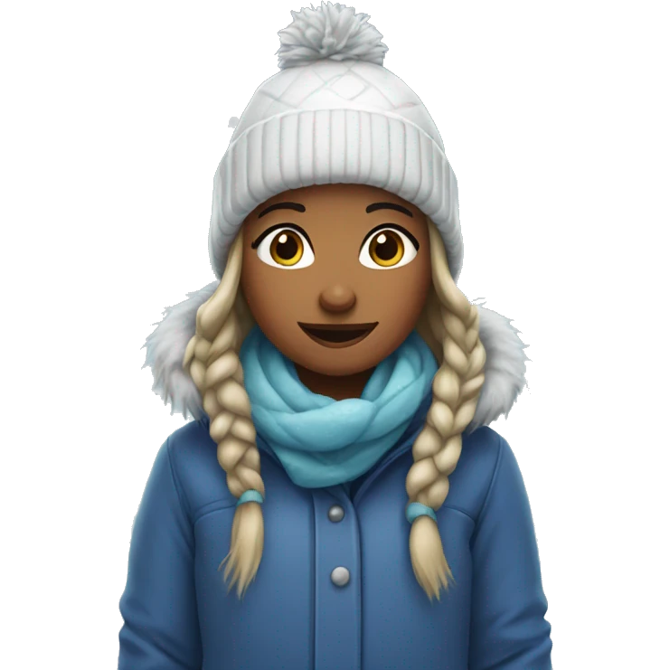Girl in snow emoji