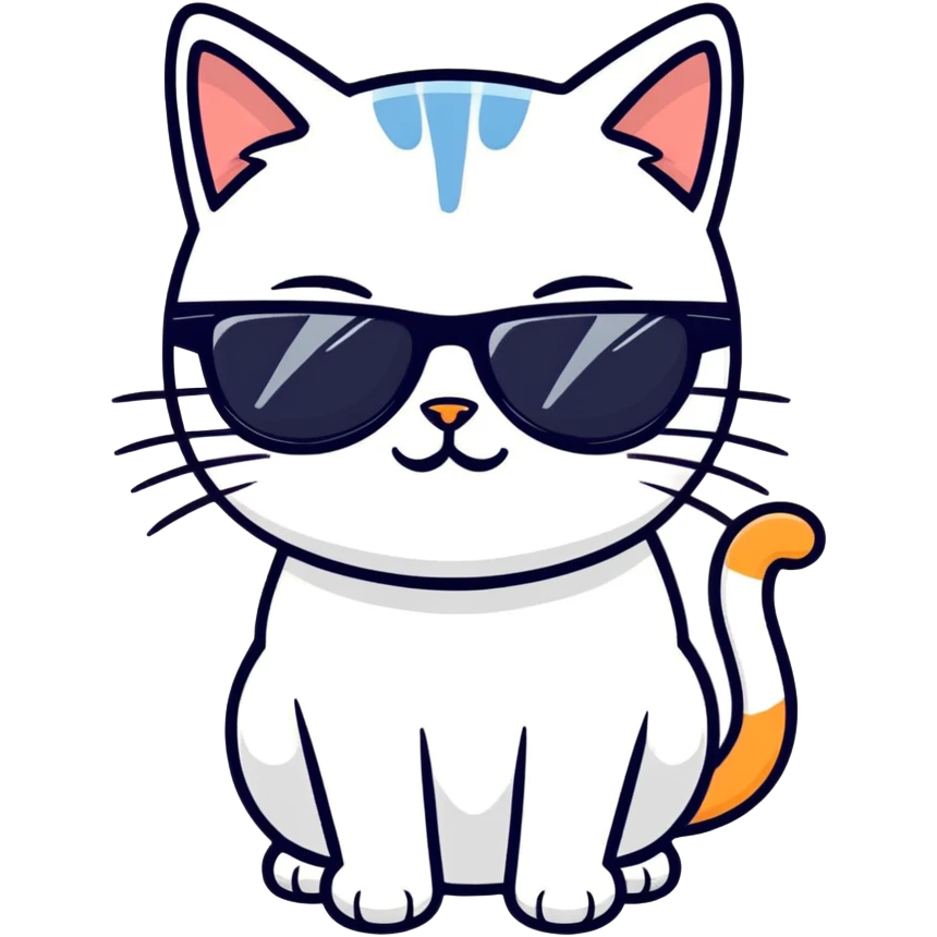 Cat with sunglasses emoji
