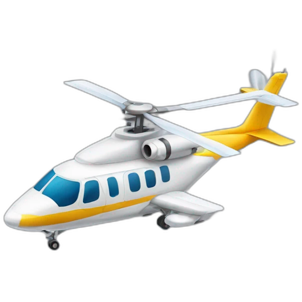 Airplane with helicopter  emoji