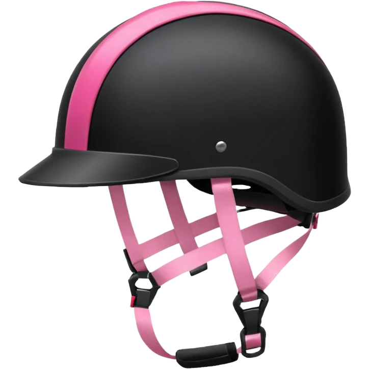 Rider helmet black matte at the back theres ribbon attached for female rider emoji